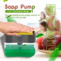 2-in-1 Manual Press Liquid Soap Dispenser With Sponge Box. 