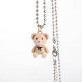Flocking Bear Brown Teddy Bear Lady Cute Pendant Necklace Small Animal Pendant Fashion Necklaces Friendship Jewelry Accessories. 