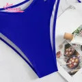 Muses Mall Solid Color Bikini Set Lace-up High Waist Bikini Set for Women Quick Dry Halter Bra Briefs for Summer Swimming Style Bikini Set. 