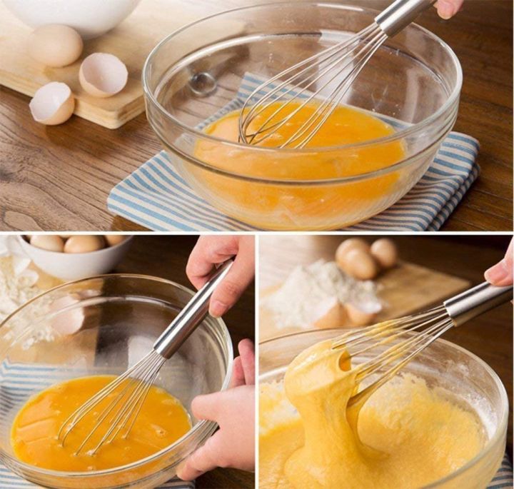 Stainless Steel Egg Stirring Balloon Wire Whisk Manual Egg Beater