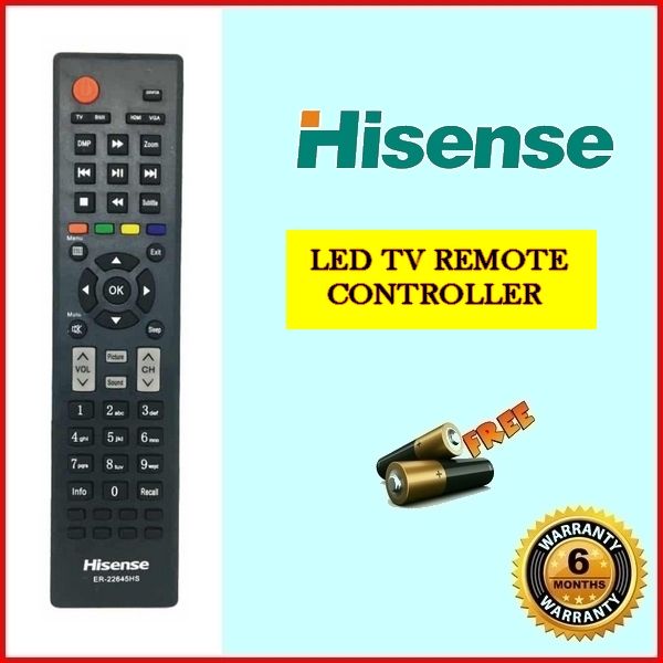 Hisense Led Tv Remote Controller & Free Batteries