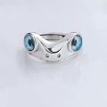 Charm Blue Eyes Cat Rings for Women Girls Cute Animal Trendy Men Jewelry Gifts. 