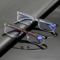 Blue Ray Half-frame Business Eyewear Presbyopic Eyeglasses Unisex Reading Glasses Men Women Metal Rack Spring Legs Anti. 