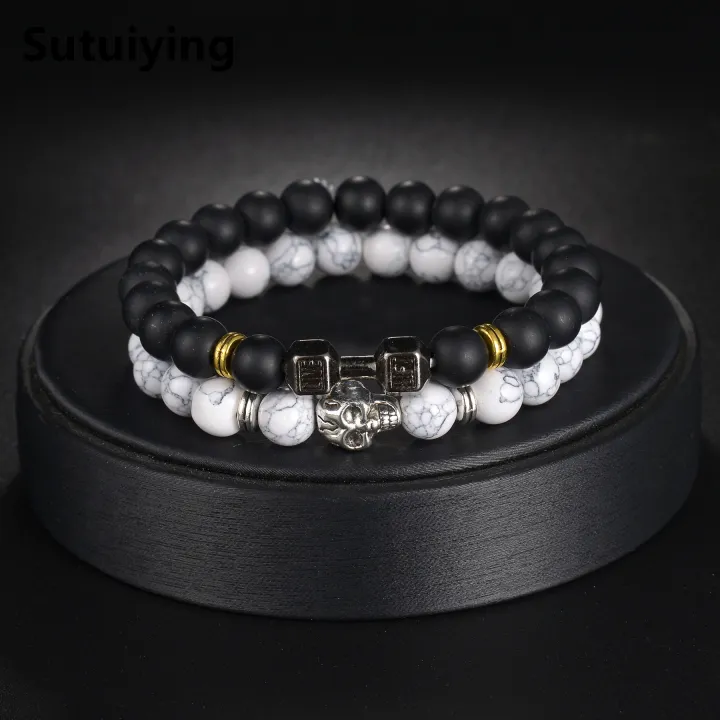 Sutuiying%20Gothic%20Skull%20Bracelet%20For%20Men%20Women%20Natural%20Stone%20Beads%20Bracelets%20barbell%20Boy%20Biker%20Cool%20Wristband%20Gift%20kpop%20-%20Image%203