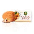 Gokul Santol Pure Sandalwood Bath Soap - Anti-Bacterial, Long-Lasting Fragrance | 75g (Pack of 3) | Gentle and Nourishing | Safe on all Skin Types (FROM INDIA)SAB. 
