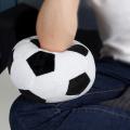 Soccer Sports Ball Throw Pillow Stuffed Soft Plush Toy For Toddler Baby Boys Kids Gift, 8 inch L X 8 inch W X 8 inch H, Black. 