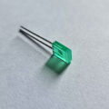 100pcs Rectangular 2x5x7mm LED Diffused Green Color LED Bulbs Light Emitting Diodes. 