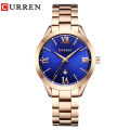 New CURREN/ Carryan 9007 Women's Waterproof Quartz Watch Roman Characters Simple Calendar Watch Women's. 