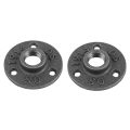 1 Inches Malleable Cast Iron Pipe Flange, Industrial Pipe Flanges for Threaded Black Pipes and Fittings 2 Pcs. 