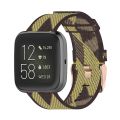 23mm Stripe Weave Nylon Wrist Strap Watch Band for Fitbit Versa 2, Fitbit Versa, Fitbit Versa Lite, Fitbit Blaze. 