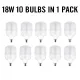 18w Orin Led Bulbs 10 In 1 Pack. 