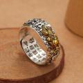 Feng Shui Adjustable Ring Buddhist Mantra Attract Wealth Lucky Open Ring. 