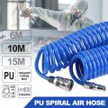 Air Hose 10-Meter Flexible Spiral Recoil Air Pipe Polyurethane Pneumatic Spring Tube for Compressor Air Tool 8mm x 5mm. 