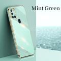 For Samsung Galaxy M31 Back Cover Fashion Shiny Plating Square Bumper Camera Protection Case Soft Silicone Shockproof Protective Mobile Phone Cases. 