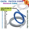 High Quality CAT6 UTP Patch Cord 0.5m | 1m | 1.5m | 2m | 3m | 5m | 7m | 10m | 15m | 20m | 25m | 30m | 50m Network Ethernet Cable RJ45 Lan Cable. 