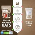 PINTOLA 22g High Protein Oats 400g, Dark Chocolate,No Refined Sugar, with Almonds Raisin, Pumpkin and Chia Seeds, 8g Fibre, Rolled Oats, Breakfast Cereals | Gluten Free(FROM INDIA) NUSS. 