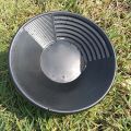 Black Plastic Gold Pan Basin Nugget Mining Dredging Prospecting for Sand Gold Mining Manual Wash Gold Panning Equipment. 