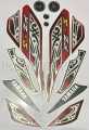Yamaha Fzs V1 Red Bike Tatoo Sticker Full Sticker Kit. 