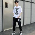 Men's sport suit2023New Spring and Summer Short Sleeves Set of Casual Clothes Teen Trend Korean Style Handsome. 