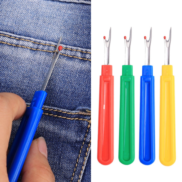 1/5Pcs Plastic Handle Craft Thread Cutter Seam Ripper Stitch Unpicker Cross Stitch Remover Hand Sewing Accessories Tool
