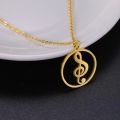 Fishhook Music Necklace Treble Clef Note Chain Musical Symbol Gift For Woman Man Kid Silver Color Pendant Trend Fashion Jewelry. 