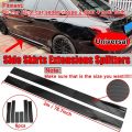 6pcs 2m/2.2m Universal Car Side Skirts Winglet Extensions Splitters Body Apron Lip For BMW For Benz For Audi Glossy black. 