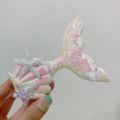 Hairpin for Women Mermaid Tail Hair Clip with Seashell Detail Cute Hair Accessories for Girls Metal Styling Clip Mermaid Theme Jewelry Mermaid Tail Hairpin. 