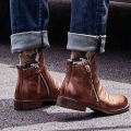 【BestGO】Men 'S Ankle Boots Tassel Zip Chelsea Booties Winter Warm Flat Heel Slip On Shoes. 
