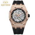 KINYUED Brand Fashion Business Luxury Silicone Strap Fully Automatic Mechanical Men's Watch. 