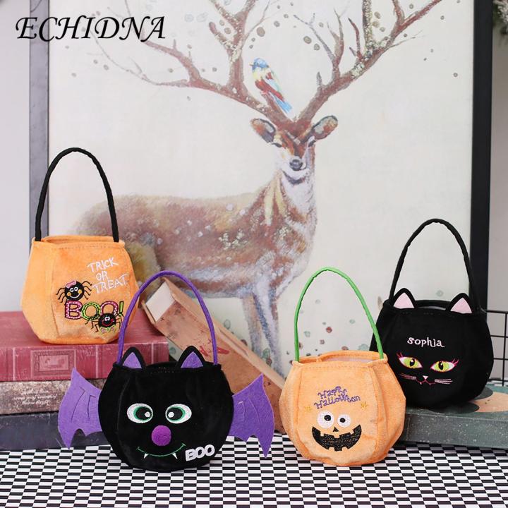 Halloween Candy Bag Festive Tote Lightweight Trick or Treat Bag for Kids Party Decor Gift