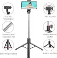 R1 Selfie Stick, Extendable Selfie Stick with Tripod Stand and Detachable Wireless Bluetooth Remote. 