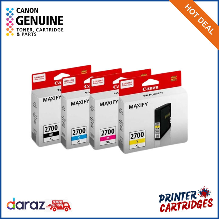 Canon PGI 2700XL | PGI2700XL | PGI-2700XL Black / Cyan / Yellow / Magenta Original Ink (PC615A, PC615A, PC617A, PC618A, PC619A)| Printer Cartridges.lk | Best Price in Sri Lanka