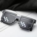 【HOT】 Funny Thug Life Sunglasses Pixel Funny Original Costumes Woman Male Vintage Pixel Black Mosaic Sunglasses Cool Funny Glasses. 