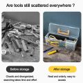 Multifuntional Plastic Hardware Tool Box Tool Organizer Transparent Tool Storage Box Toolbox Household Parts Box. 