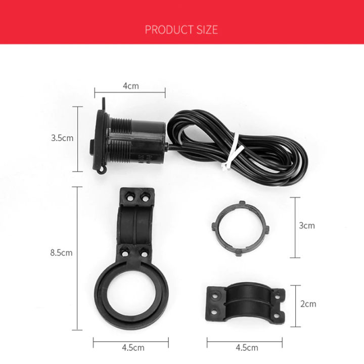 Waterproof%20Motorcycle%2012V%20USB%20Charger%20Cellphone%20DC%205V/1A%20Car%20Charger%20Power%20Adapter%20with%20Wire%20for%20Motor%20Bike%20-%20Image%204