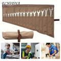 Efficient Tool Organization System Portable Tool Storage Bag with 16 Pockets Easy to Carry Wrench Roll Organizer for Convenient Tool Organization Foldable Design for Hanging Loop Tool Organizer. 
