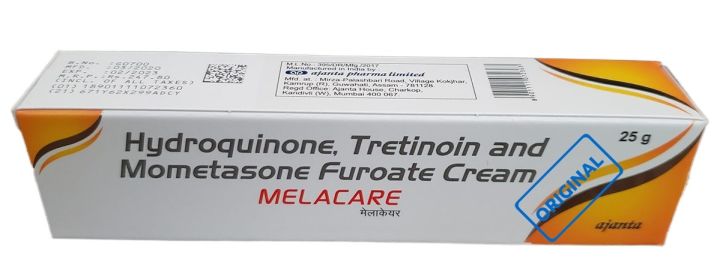 Original_ MELACARE 25g Large New Stock Hydroquinone, Tretinoin and Mometasone Furoate Cream (Mela)