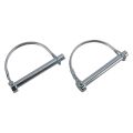 10Pcs Wire Lock Pin, 5/16 Inch Shaft Locking Pin ch Pin with Round Arch Wire Retainer for Farm Trailers Lawn Garden. 