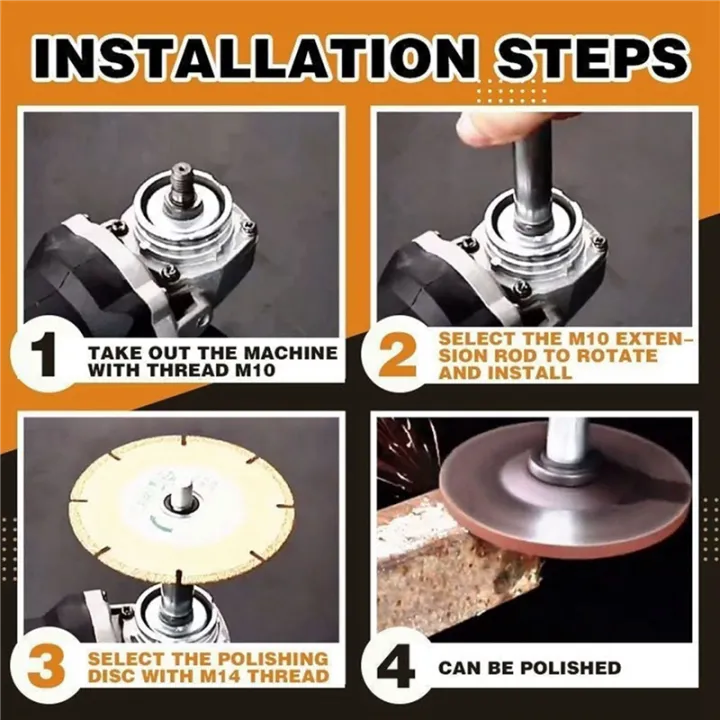 2X%20Angle%20Grinder%20Extension%20Connecting%20Rod%20M10%20Thread%20Rotary%20Shaft%20Polish%20Wheel%20Sander%20Pad%20Angle%20Grinder%20Accessories%20-%20Image%204