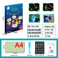 LeiyanLuxury 2 pics Magic Luminous Drawing Board Daw With Light-Fun Sketchpad Board Fluorescent Pen Russian English Light Up Play Toys. 