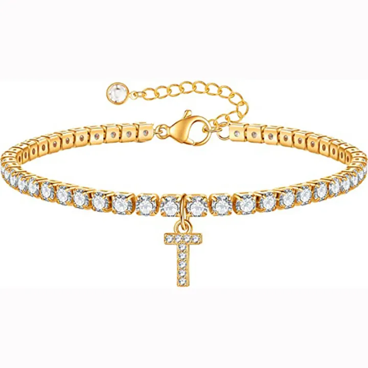 rings%20for%20girls%20Foreign%20trade%20new%20double-layer%2026%20letter%20claw%20chain%20bracelet%20European%20and%20American%20fashion%20tennis%20chain%20diamond%20letter%20layered%20beach%20hand%20-%20Image%204