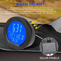 【New release】Solar Car Clock Outside Thermometer Driving Time Reminder Automatic Switch High Precision Clocks Car Electronic. 