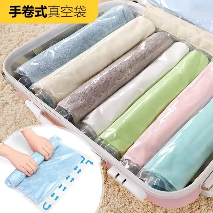 Home/Travel%20Storage%20Vacuum%20BagsSet%20%205PCS/Set%20%20Travel%20Set%2040x60CM%20Small%20Handroll%20Compression%20Packing%20Organizers%20Plastic%20Bag%20(Transparent)%20-%20Image%205