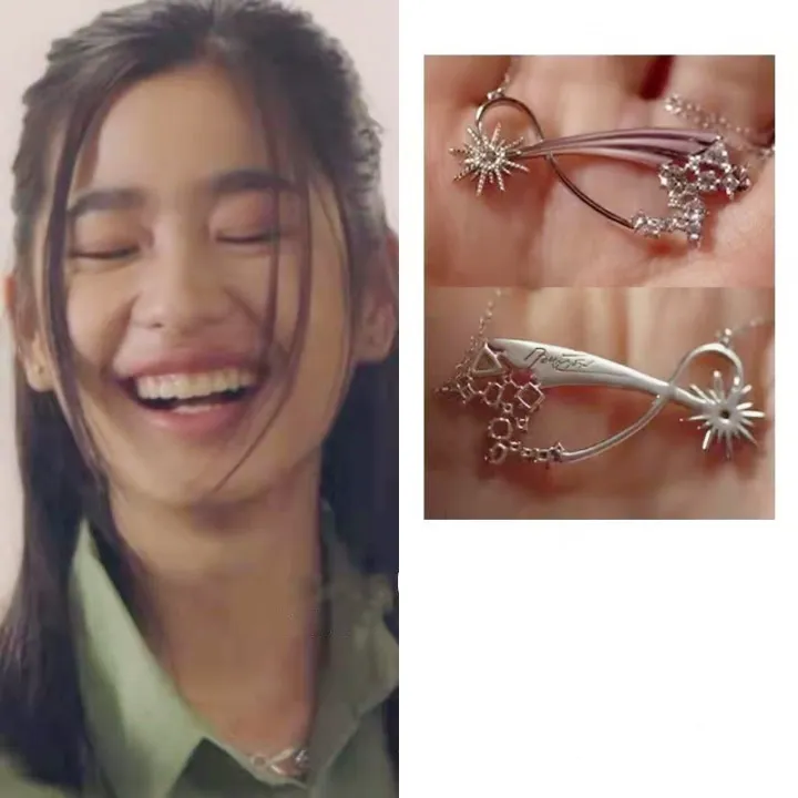 JENL%20F4%20Thailand:%20Boys%20Over%20Flowers%20Same%20Style%20Necklace%20Star%20Pendant%20Clavicle%20Chain%20Silver%20Plated%20Necklace%20-%20Image%208