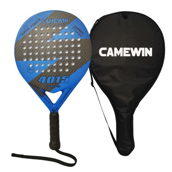 Camewin Padel Racket Beach Tennis Carbon Fiber and EVA Racket,Blue ...