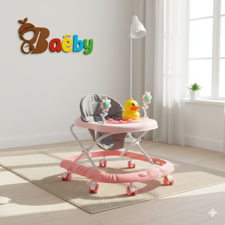 Baby Walker With Music Soft Seat Smooth Wheels Baeby Daraz lk