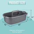 Shower Caddy Tote Organizer Basket with Handle for Bathroom,Dark Gray. 