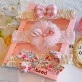 3Pcs Baby Headbands For Girls Lace Flower Princess Elastic Kids Girl Hairband Headband Bows Infant Turban Baby Hair Accessories. 