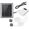 Solar powered fish tank oxygenation pump with battery panel/tube/stone. 