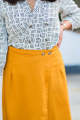 Carabelle Linen Wrap Skirt- Golden Yellow. 